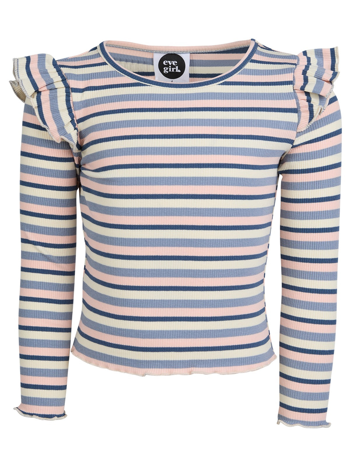 Annie Frill LS Rib Tee - Blue