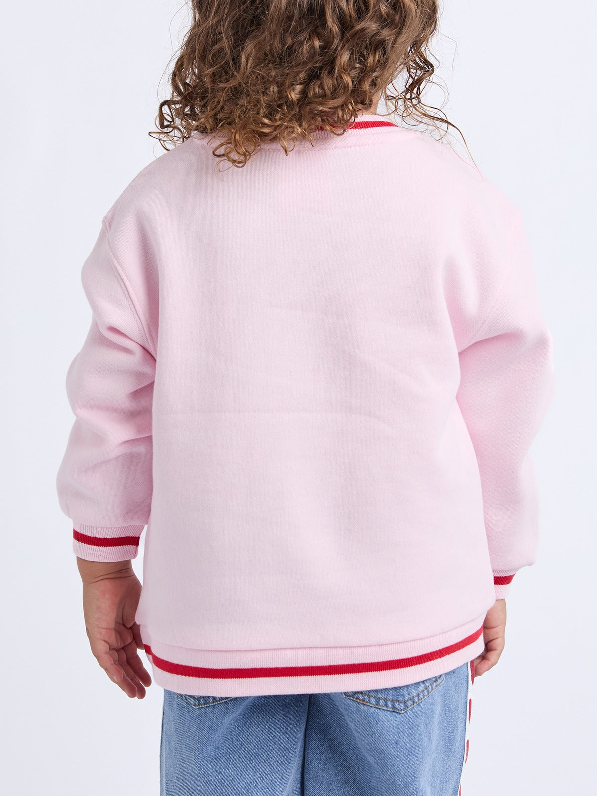 Cherry Hearts Crew - Pale Pink