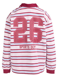 Hailey Rugby Jumper - Pale Pink