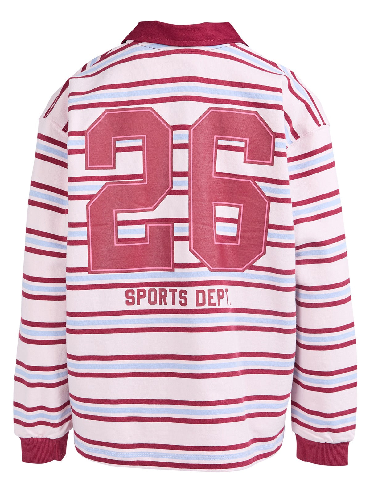 Hailey Rugby Jumper - Pale Pink