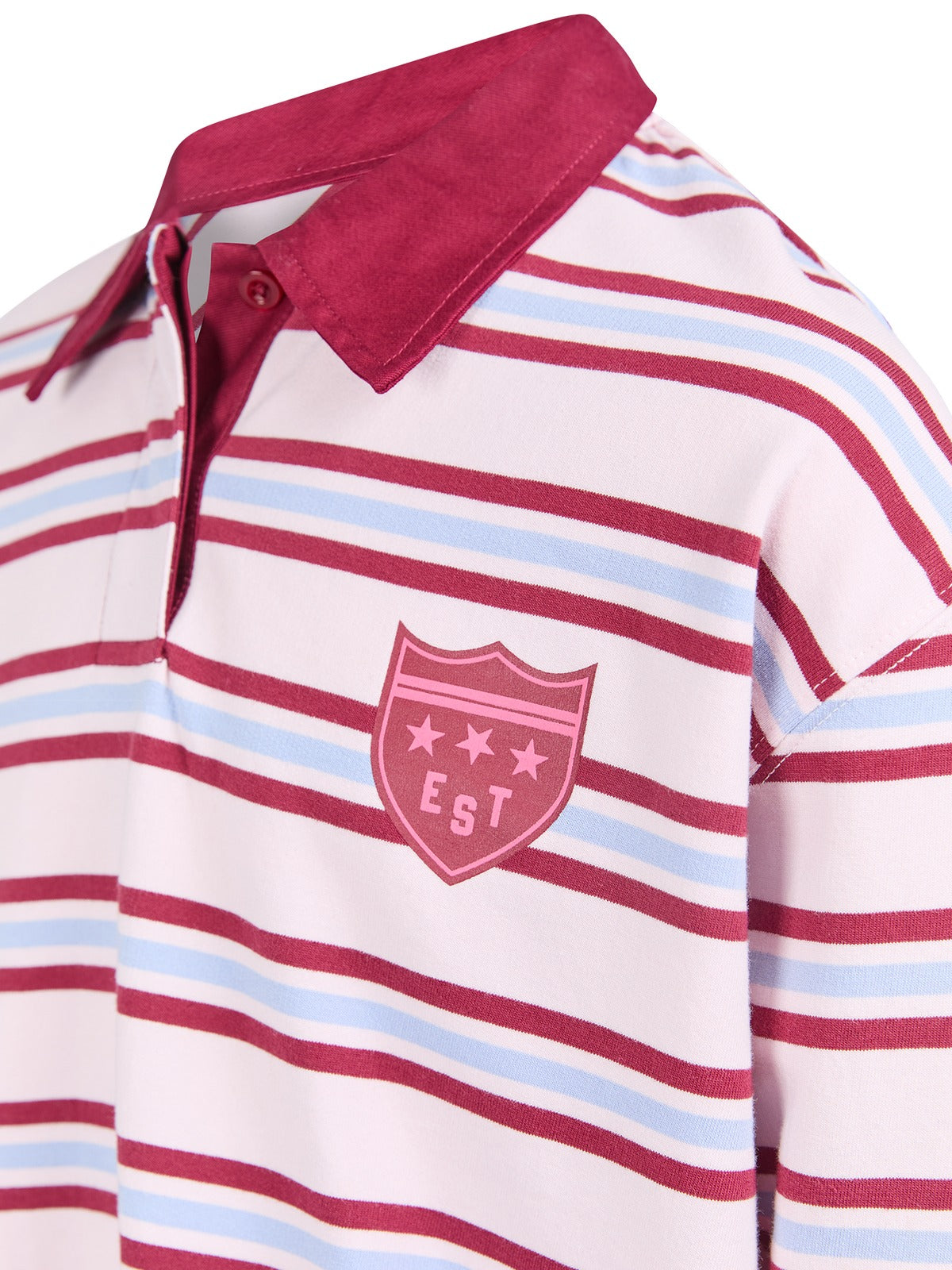 Hailey Rugby Jumper - Pale Pink