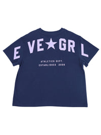 Motion Tee - Navy/Lilac