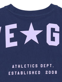 Motion Tee - Navy/Lilac
