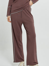 Evelyn Wide Leg Jogger - Nutmeg