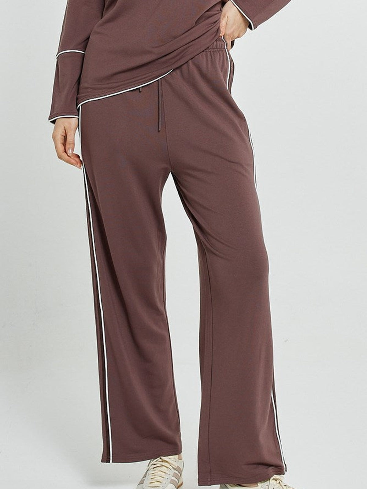 Evelyn Wide Leg Jogger - Nutmeg