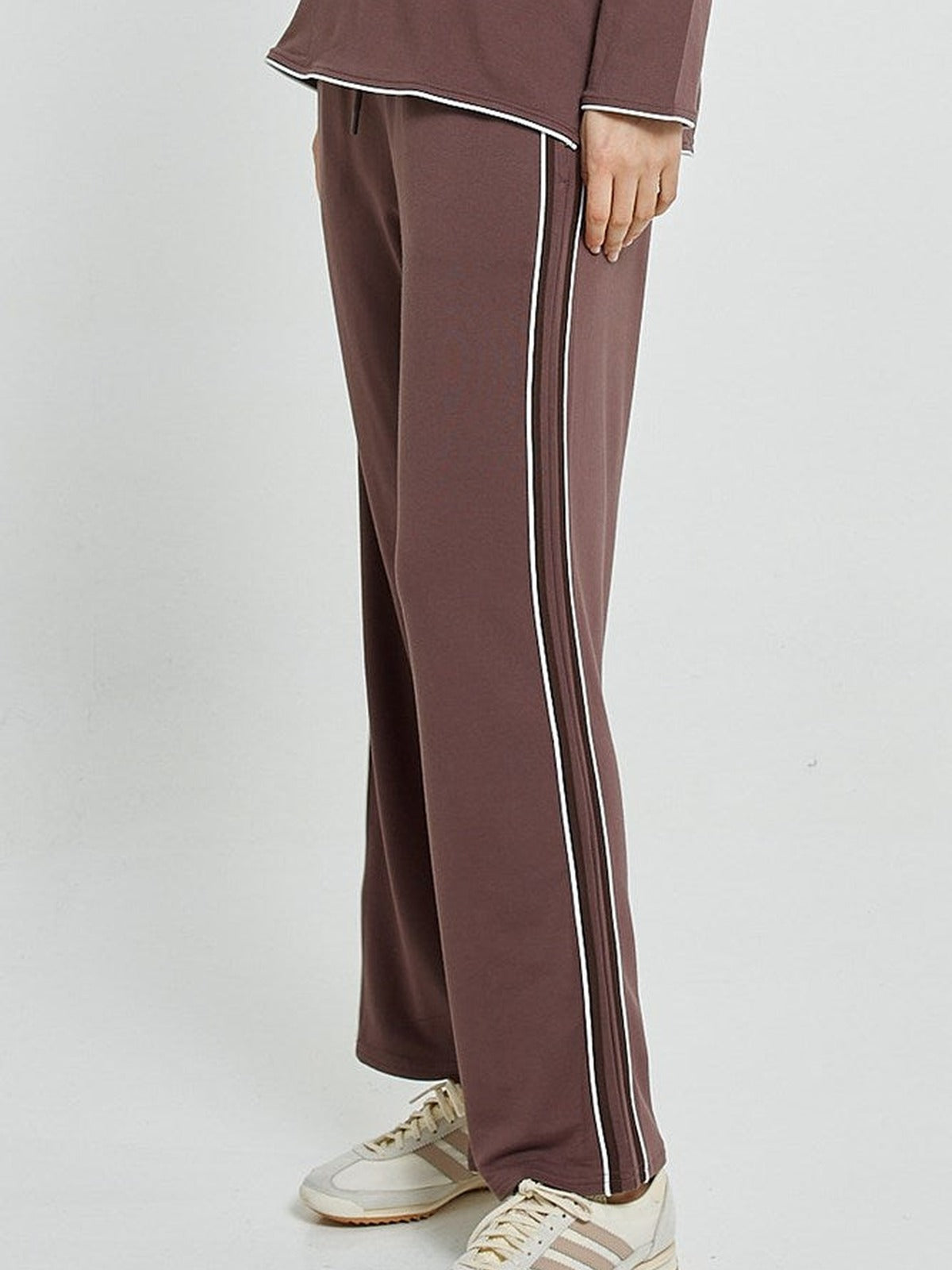 Evelyn Wide Leg Jogger - Nutmeg