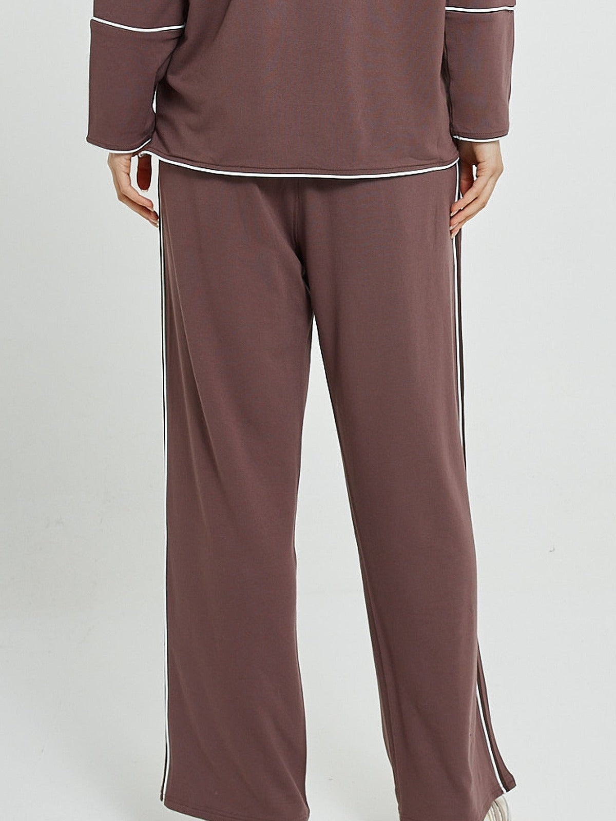 Evelyn Wide Leg Jogger - Nutmeg