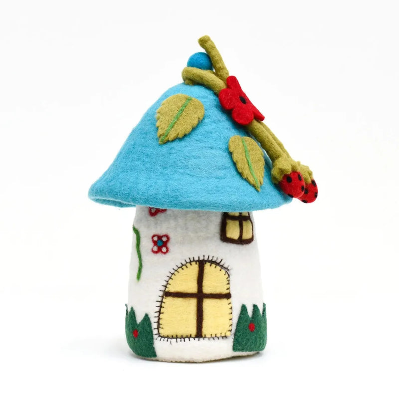 Fairies and Gnomes House - Blue Roof - Tara Treasures - Image 1