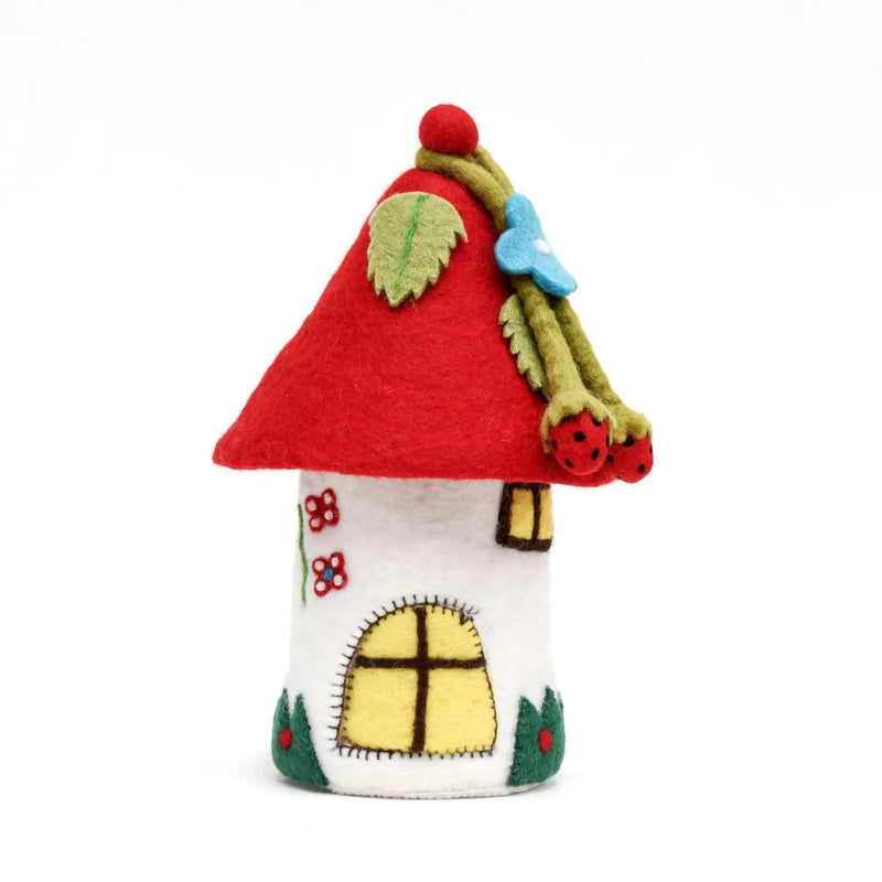 Fairies and Gnomes House - Red Roof - Tara Treasures - Image 1
