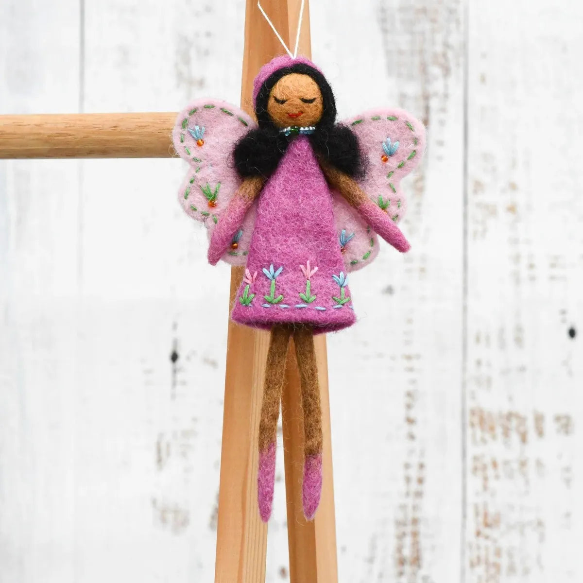 Felt Angel Fairy - Pink Dress - Tara Treasures - Image 1