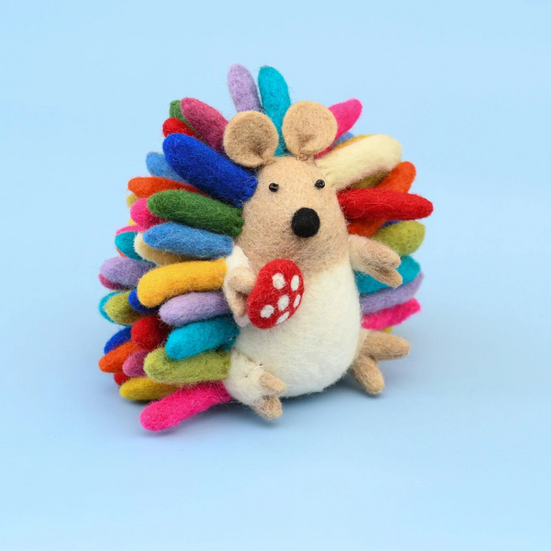 Felt Colourful Rainbow Hedgehog - Tara Treasures - Image 1