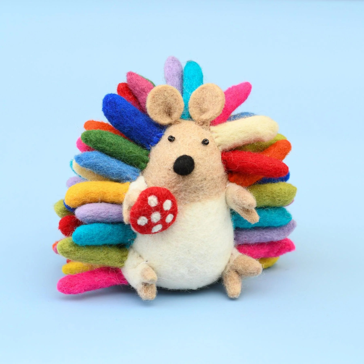 Felt Colourful Rainbow Hedgehog - Tara Treasures - Image 3