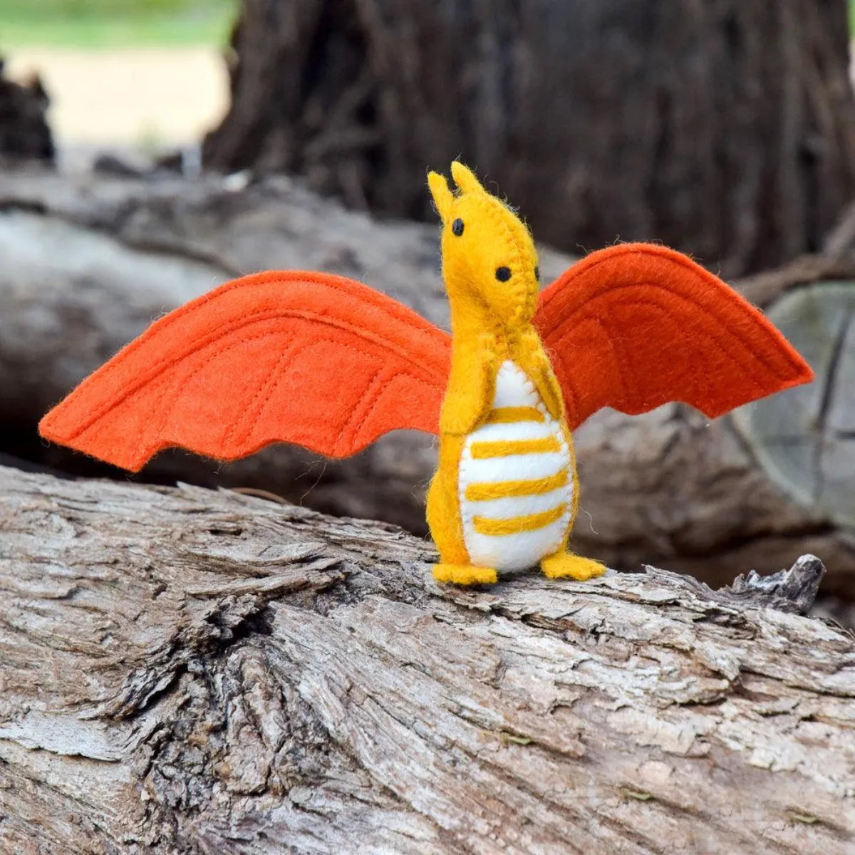 Felt Dragon Toy - Orange - Tara Treasures - Image 2