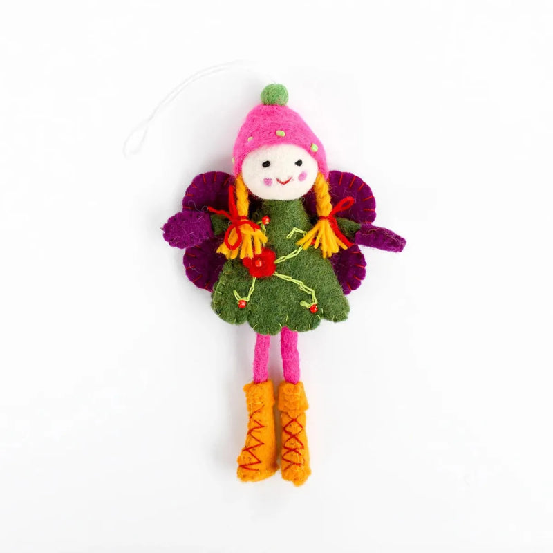 Felt Fairy - Green Dress - Tara Treasures - Image 1