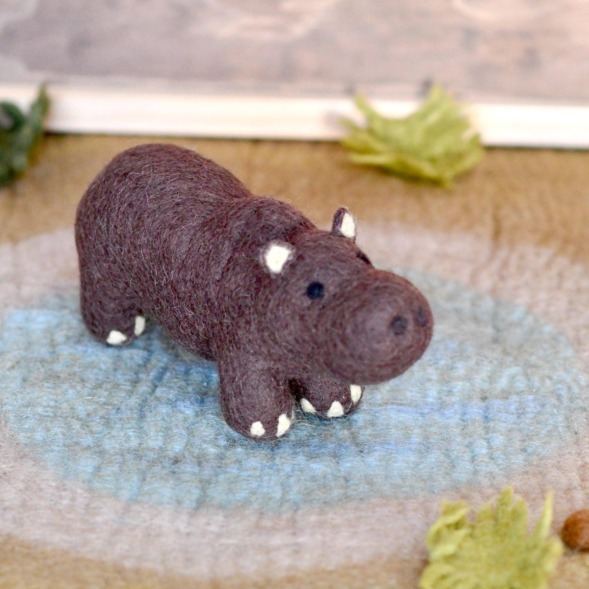 Felt Hippo Soft Toy - Tara Treasures - Image 2