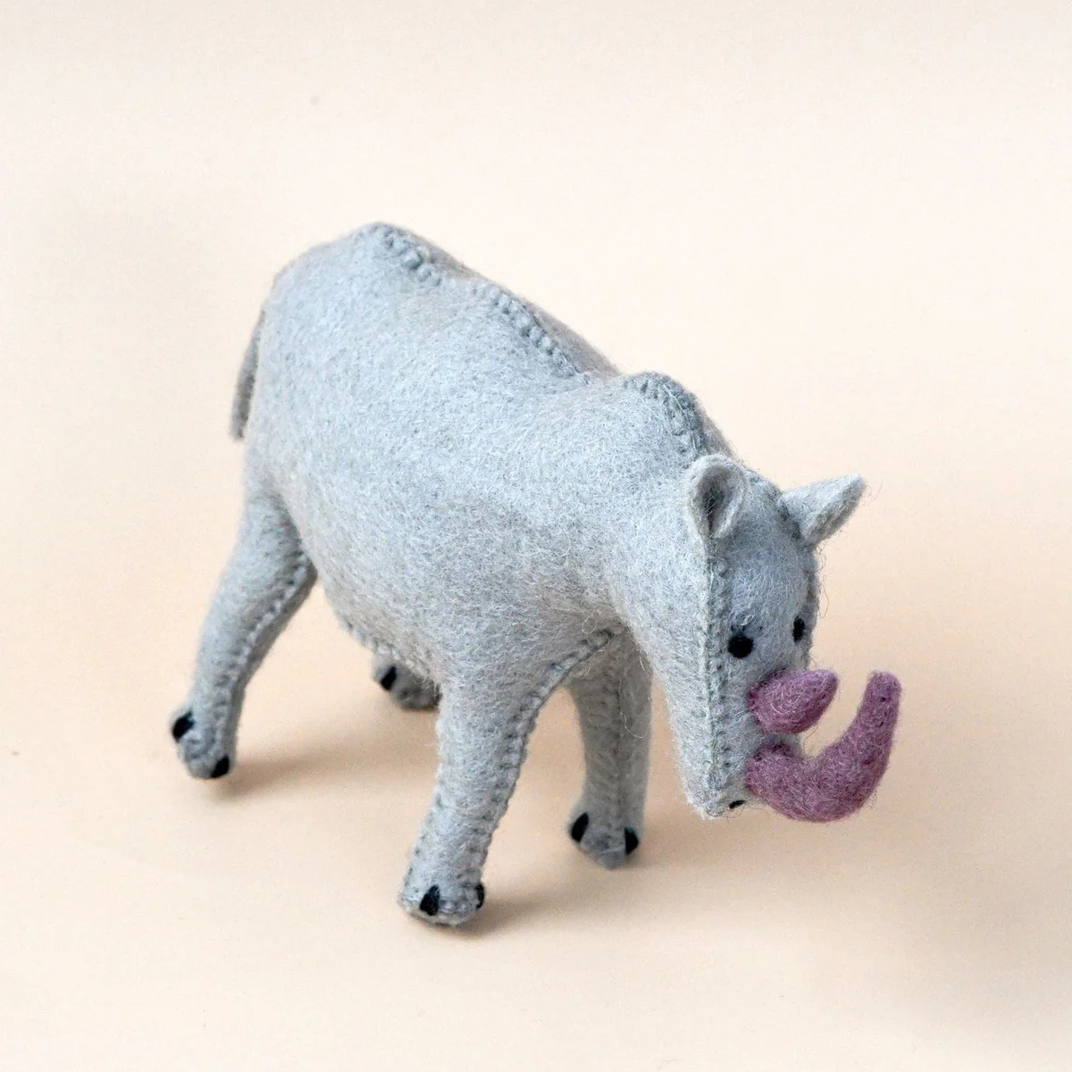 Felt Rhinoceros Soft Toy - Tara Treasures - Image 1