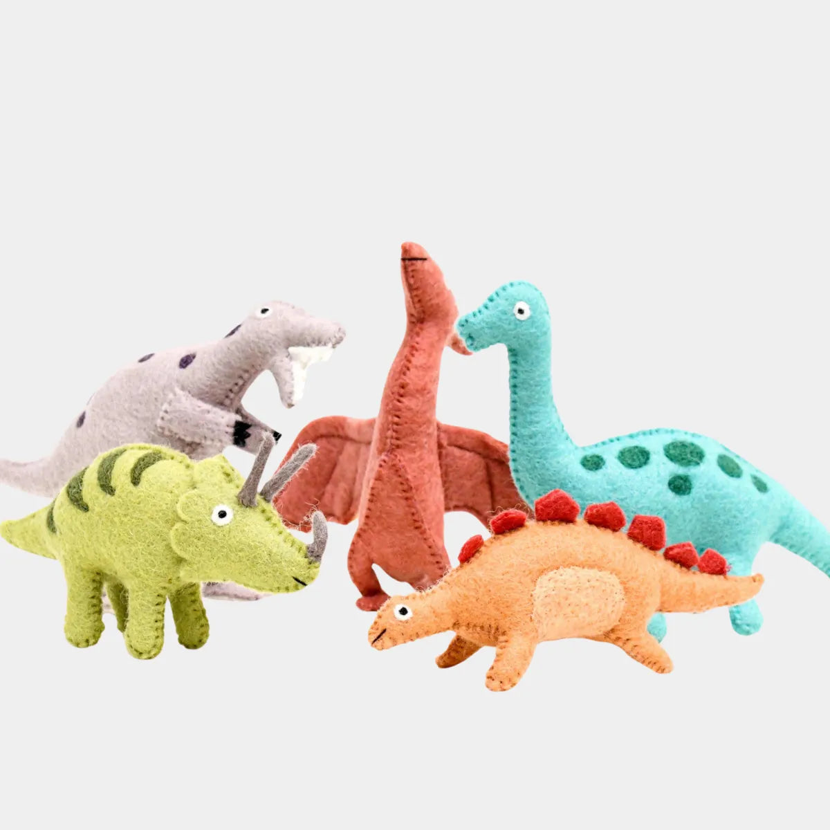 Felt Triceratops Dinosaur Toy - Tara Treasures - Image 2