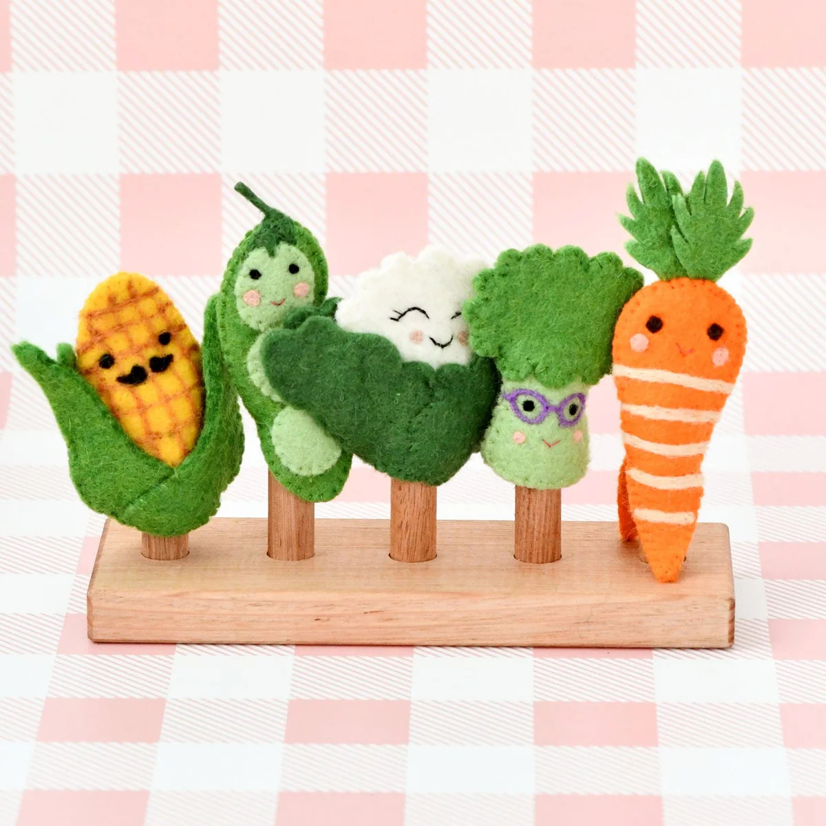 Felt Vegetables - Finger Puppets Set - Tara Treasures - Image 1