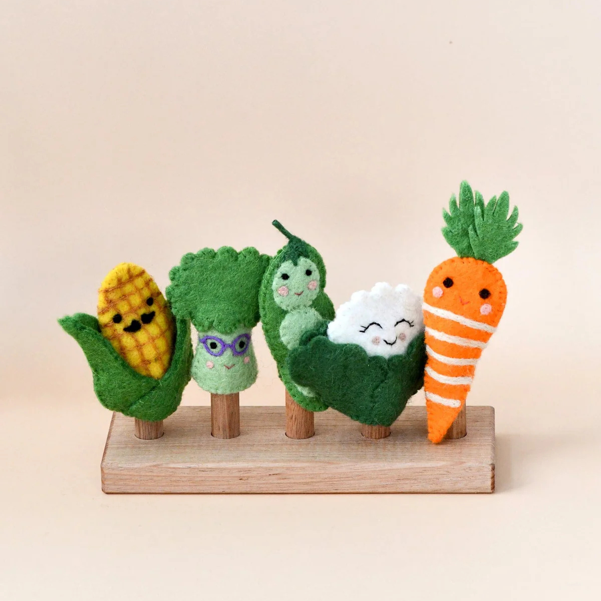 Felt Vegetables - Finger Puppets Set - Tara Treasures - Image 2