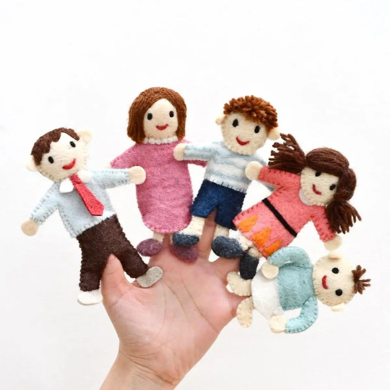 Finger Family - Felt Finger Puppet Set - Tara Treasures - Image 1