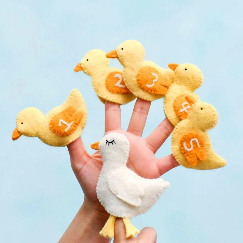 Five Little Ducks, Finger Puppet Set - Tara Treasures - Image 1