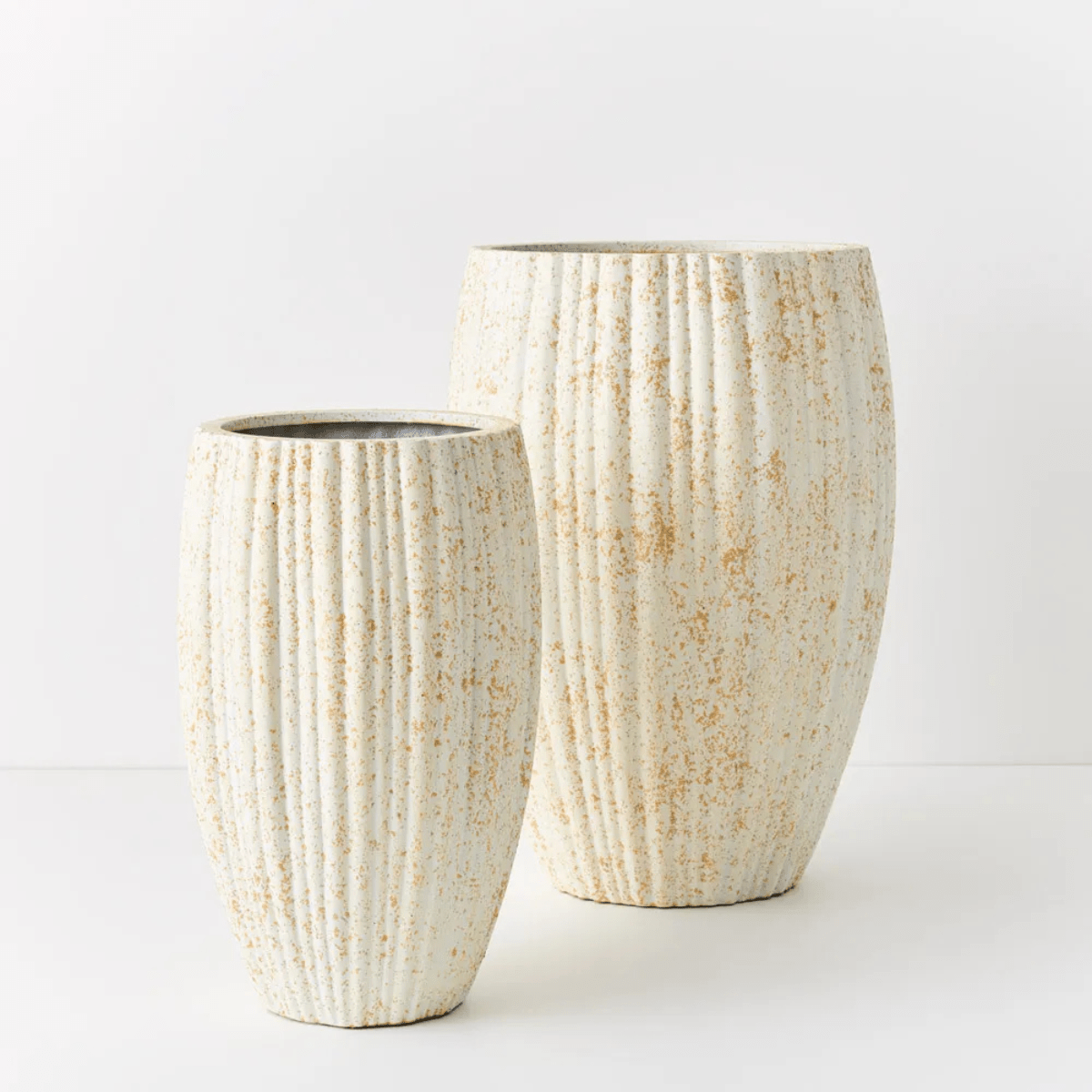 Floral InteriorsPot Neptuno | Cream Splash Set Of 2