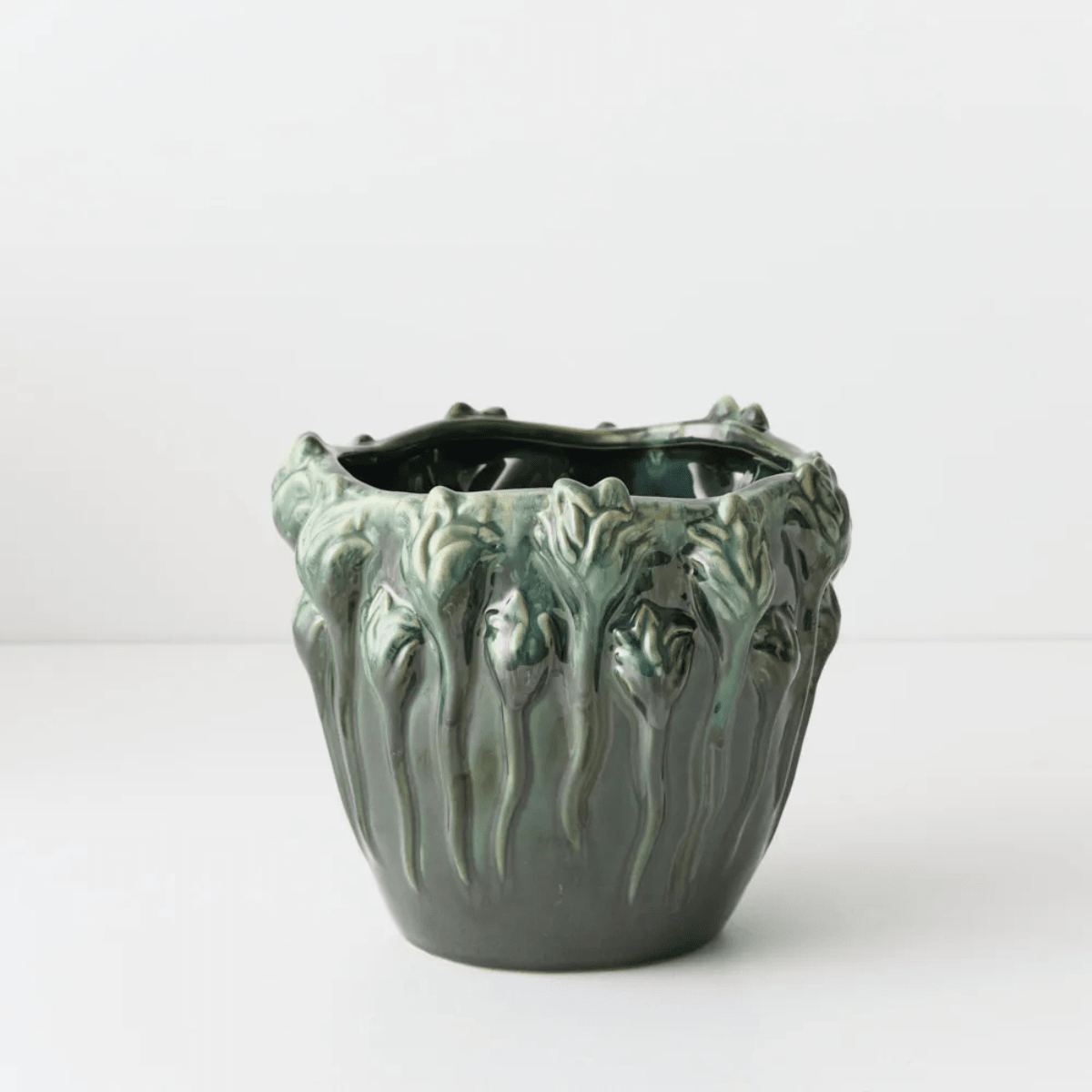 Floral InteriorsTulipana Pot - Green Cream | Small
