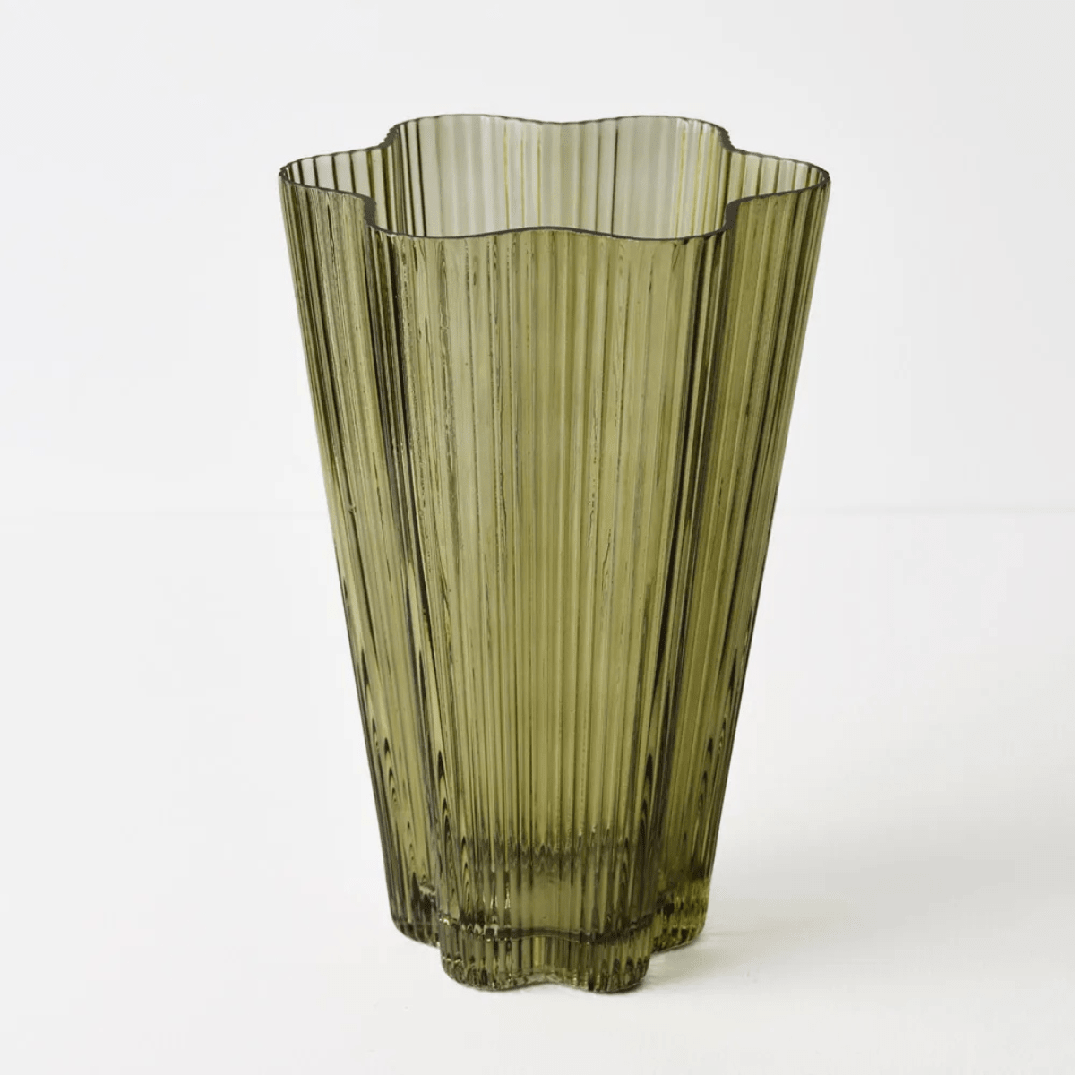 Floral InteriorsVase Ripple Ruffle | Olive Large