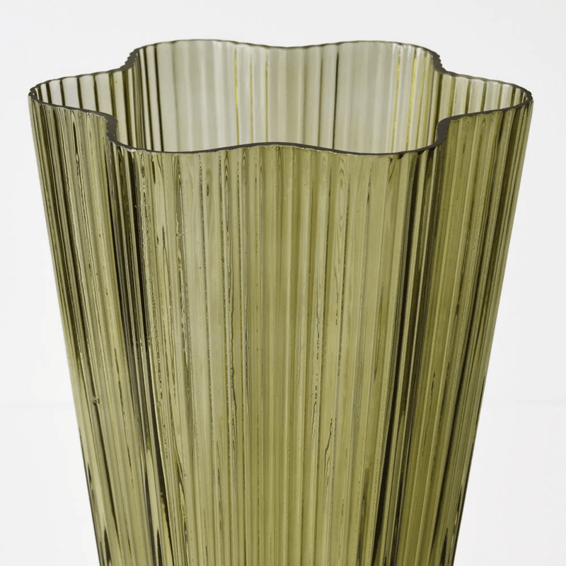 Floral InteriorsVase Ripple Ruffle | Olive Large