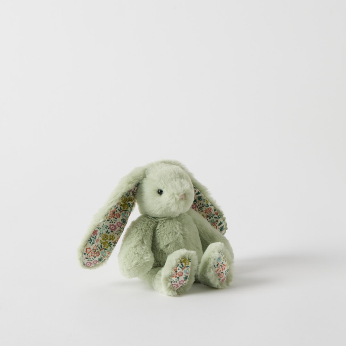 Floral Mint Bunny Rattle - Jiggle & Giggle - Image 2