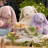 Floral White Bunny Medium