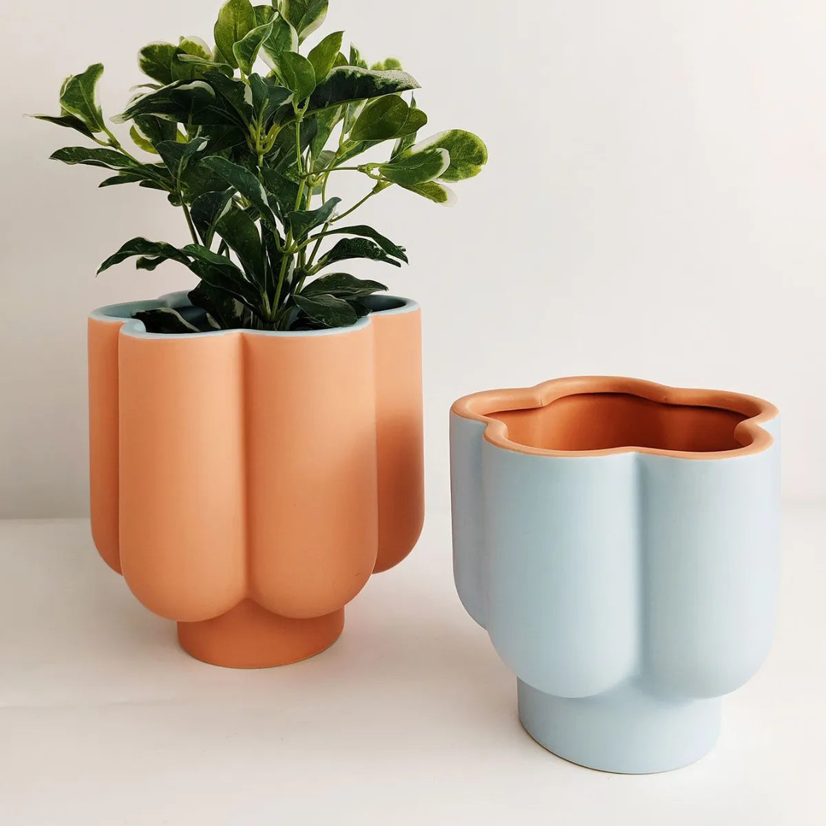 Flower Planter - Pink & Blue - Urban Products - Image 2