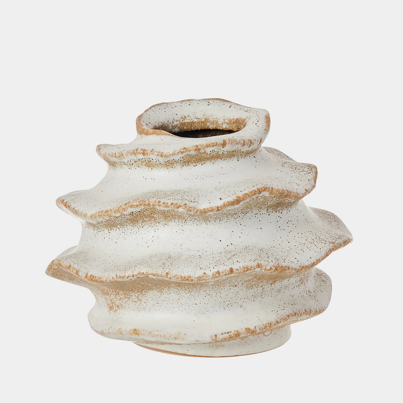 Fossil Taupe Bud Vase Short - Madras Link - Image 1