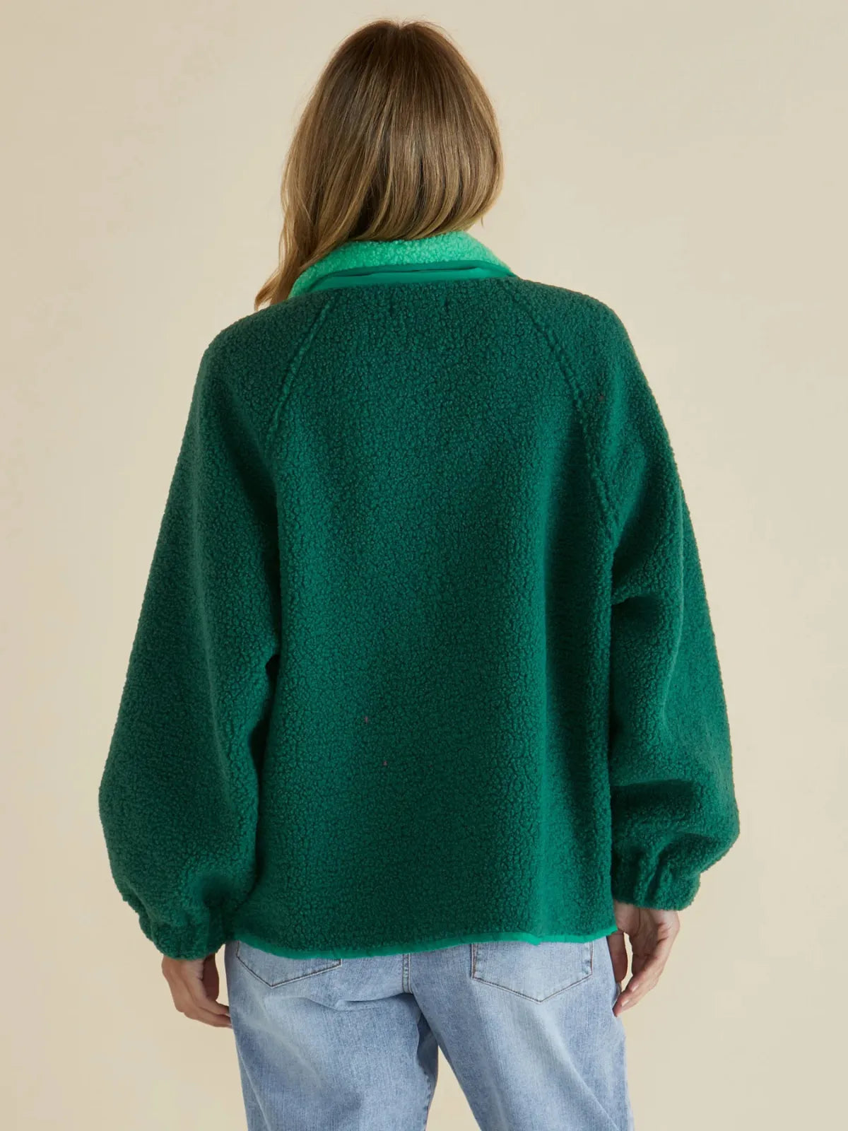 Franklin Fleecy Jacket - Green - Betty Basics - Image 2