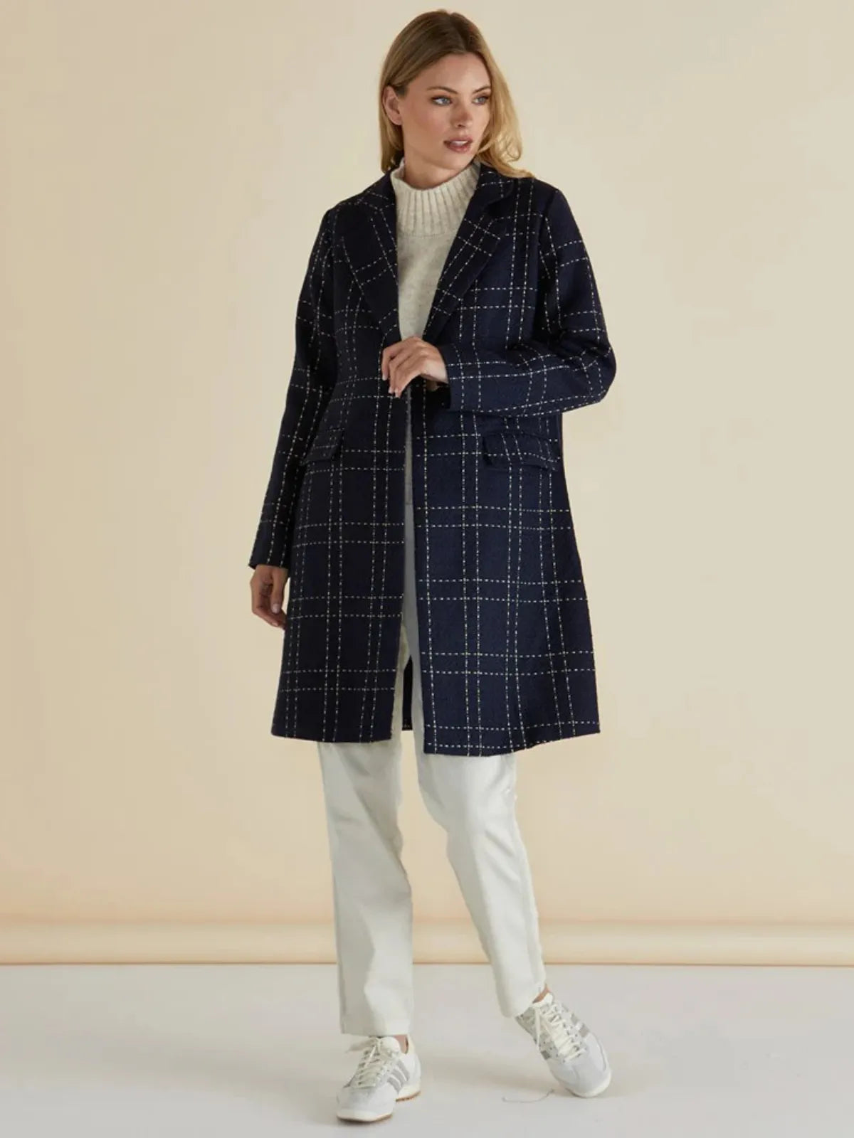 Genevieve Coat - Gold/Navy - Betty Basics - Image 3