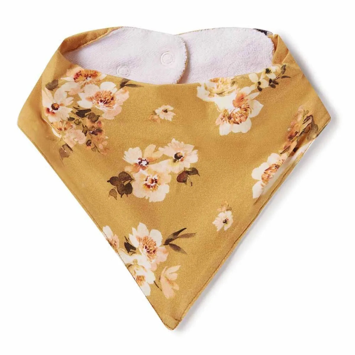 Golden Flower Organic Dribble Bib - Snuggle Hunny - Image 2