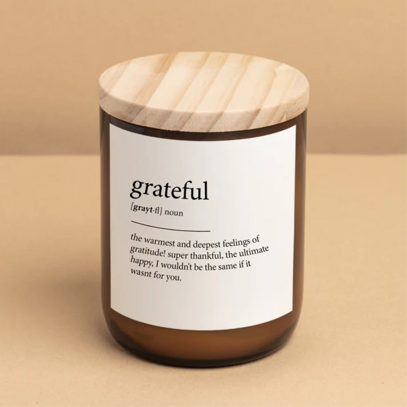 Grateful - Dictionary Candle - Commonfolk Collective - Image 1
