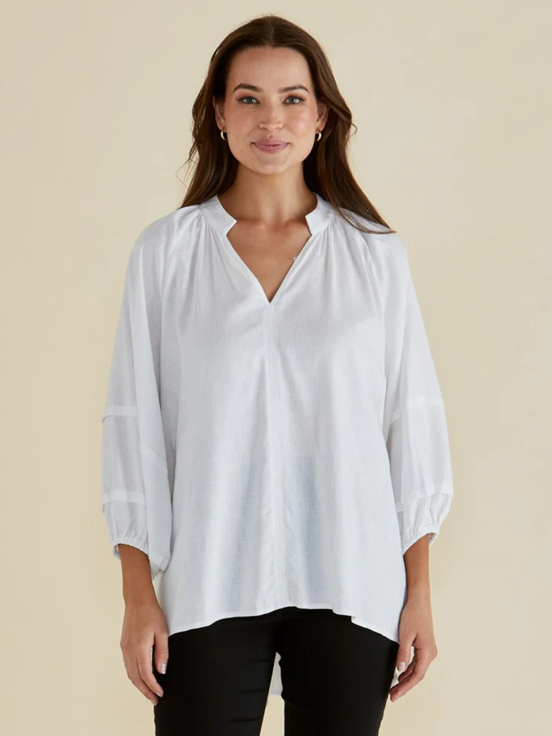 Grazia Blouse - White - Betty Basics - Image 1