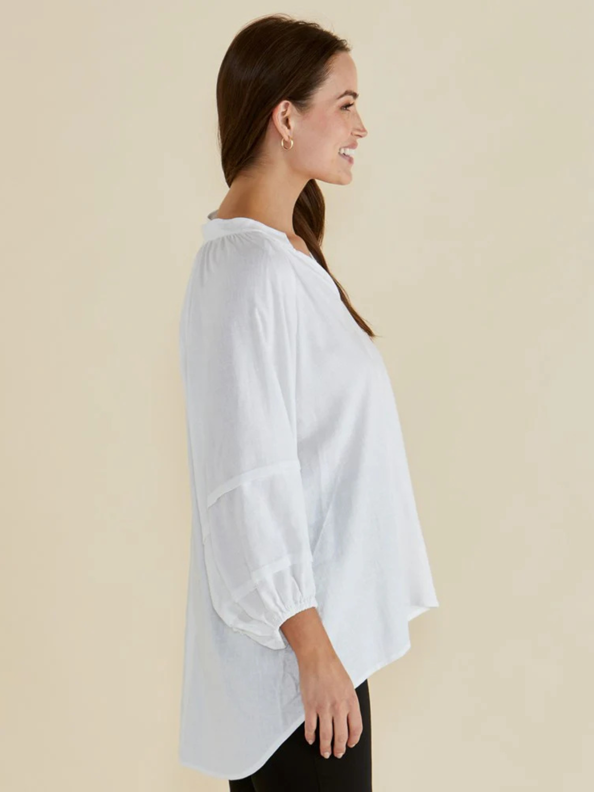 Grazia Blouse - White - Betty Basics - Image 2