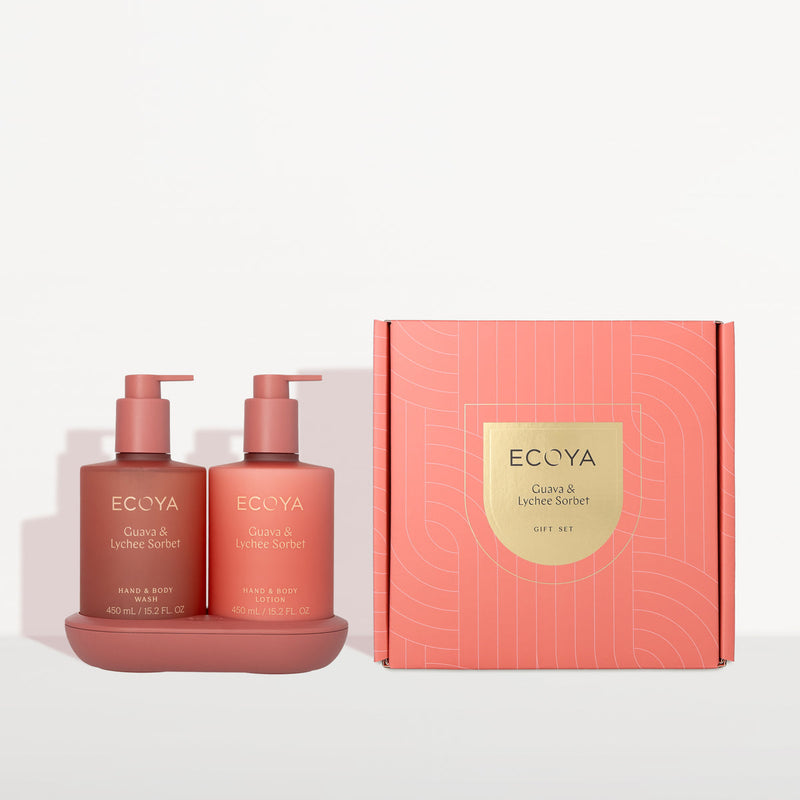 Ecoya Guava & Lychee Sorbet Bathroom Edit
