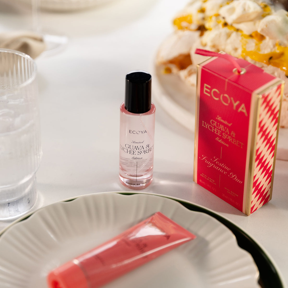 Ecoya Guava & Lychee Sorbet Festive Fragrance Duo