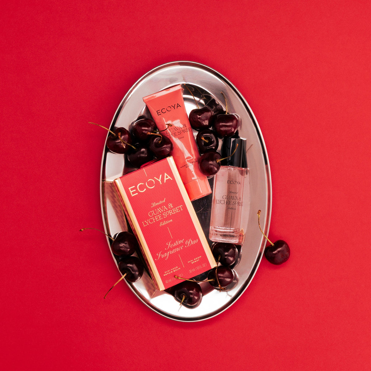 Ecoya Guava & Lychee Sorbet Festive Fragrance Duo