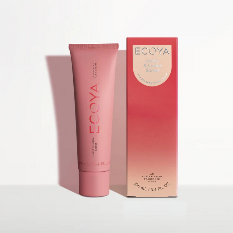 Guava & Lychee Sorbet Hand Cream - Ecoya - Image 1