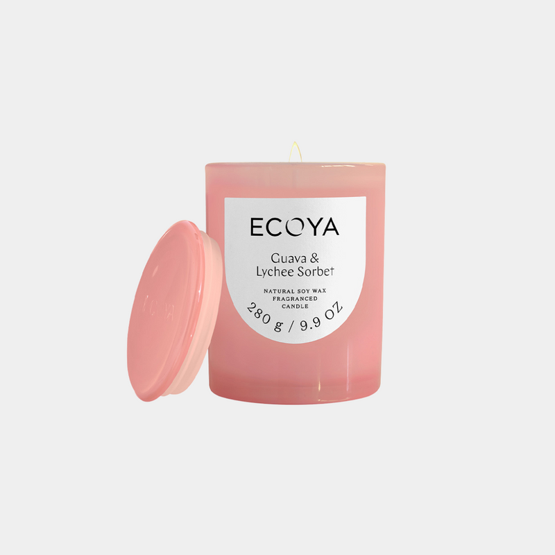 Guava & Lychee Sorbet Metro Candle - Ecoya - Image 1