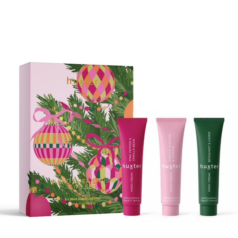 Huxter Hand Cream Trio Gift Set, Adorned Xmas, 3 x 35ml Hand Creams