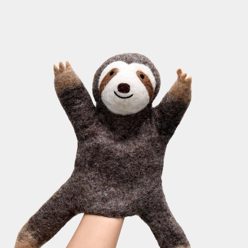 Hand Puppet - Sloth - Tara Treasures - Image 1