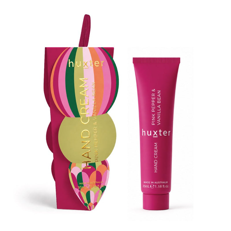 Huxter Hanging 35ml H'Cream, Stripes, Adorned Xmas, Pink Pepper & Vanilla Bean
