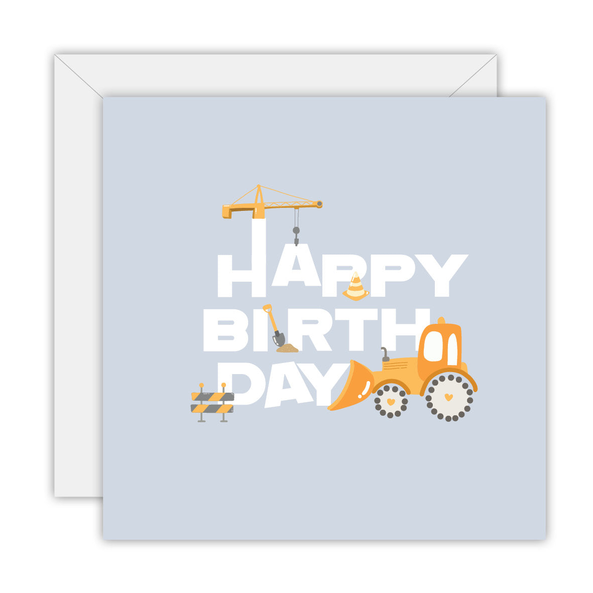 To The Moon & Back Prints Happy Birthday Construction card