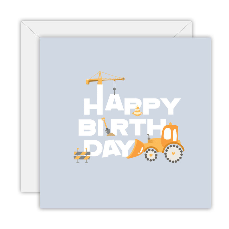 To The Moon & Back Prints Happy Birthday Construction card