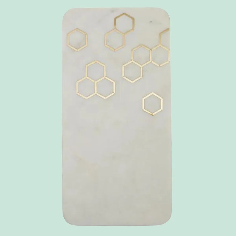 Hive Serving Board | Marble Inlay - Coast To Coast - Image 1